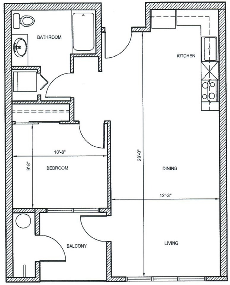 1Bed B