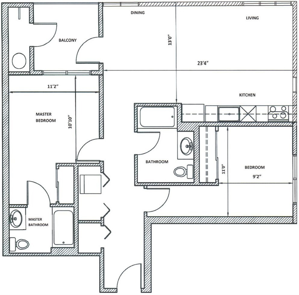 2Bed, 2Bath A Unit 101