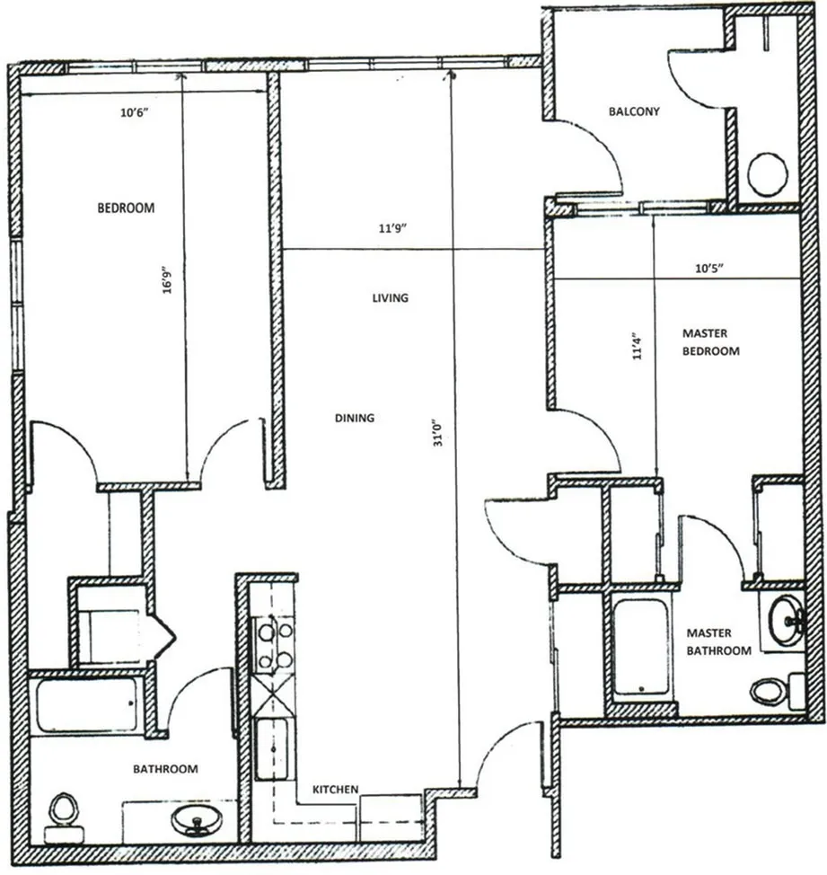 2Bed, 2Bath B Unit 108