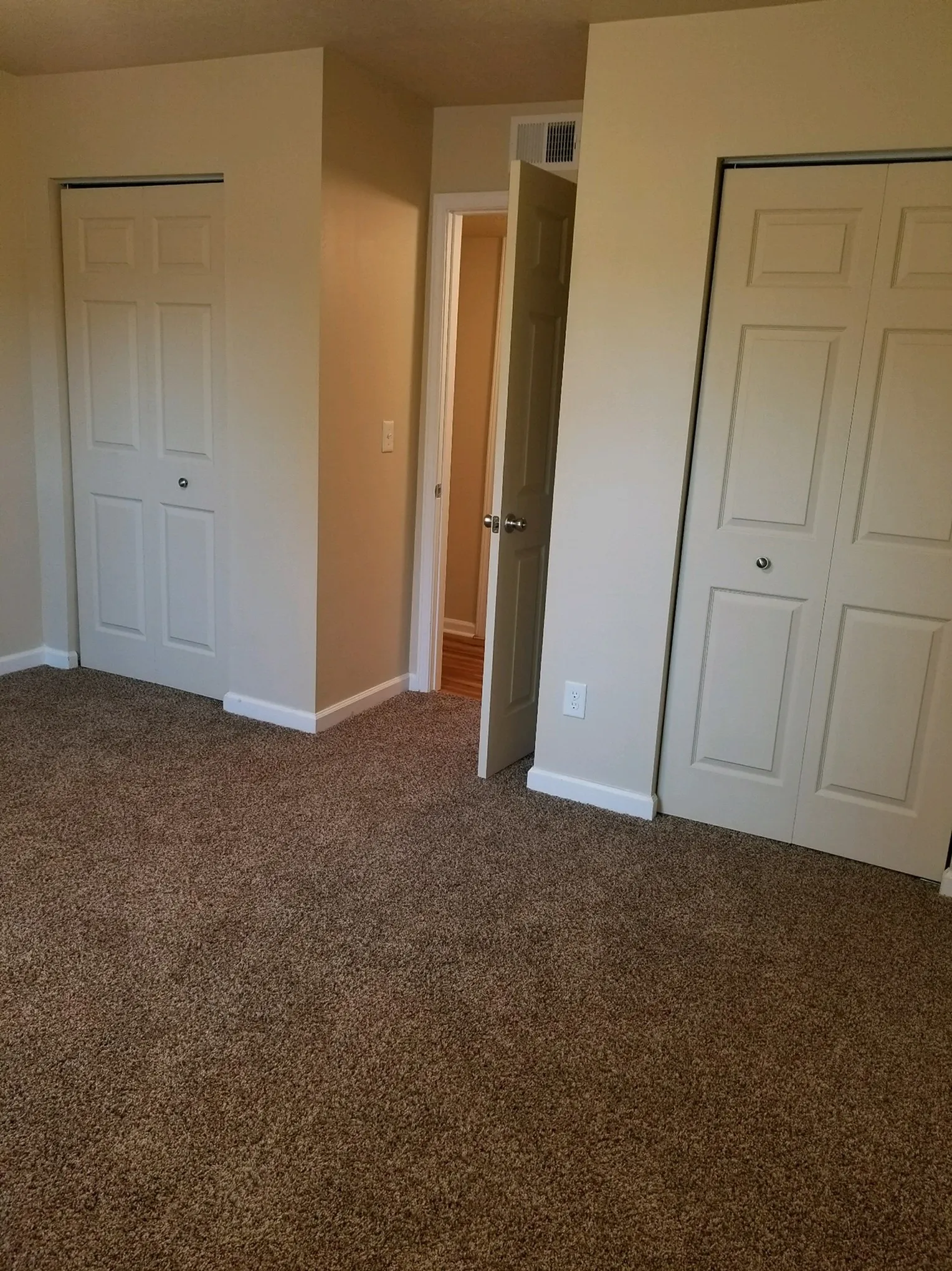 Double Closets in Bedroom