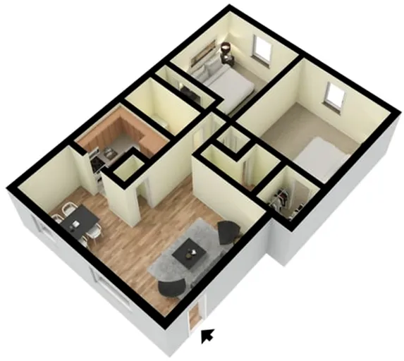2 BR Chic 3D Furnished
