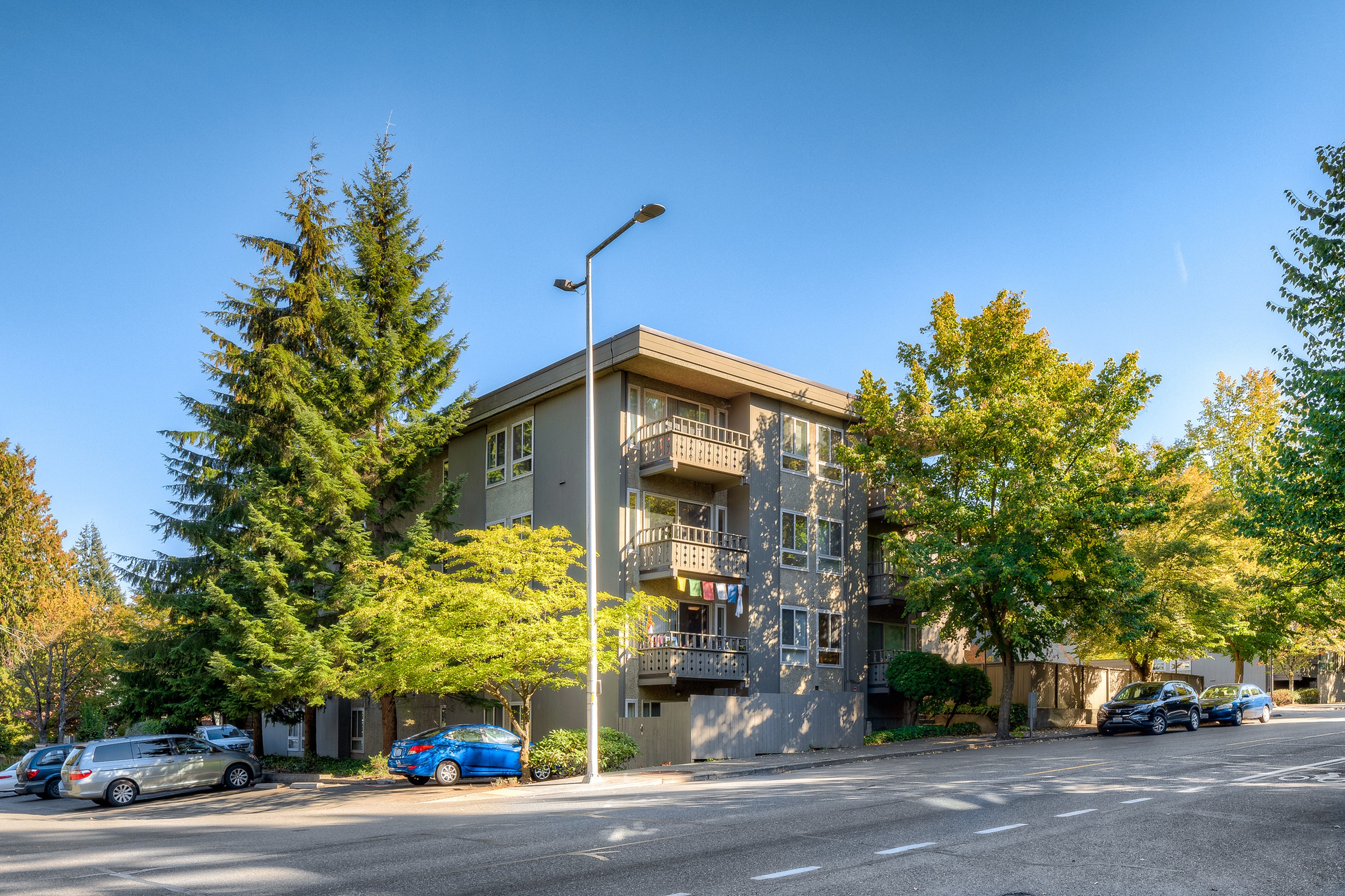 Exterior view of apartment and grounds