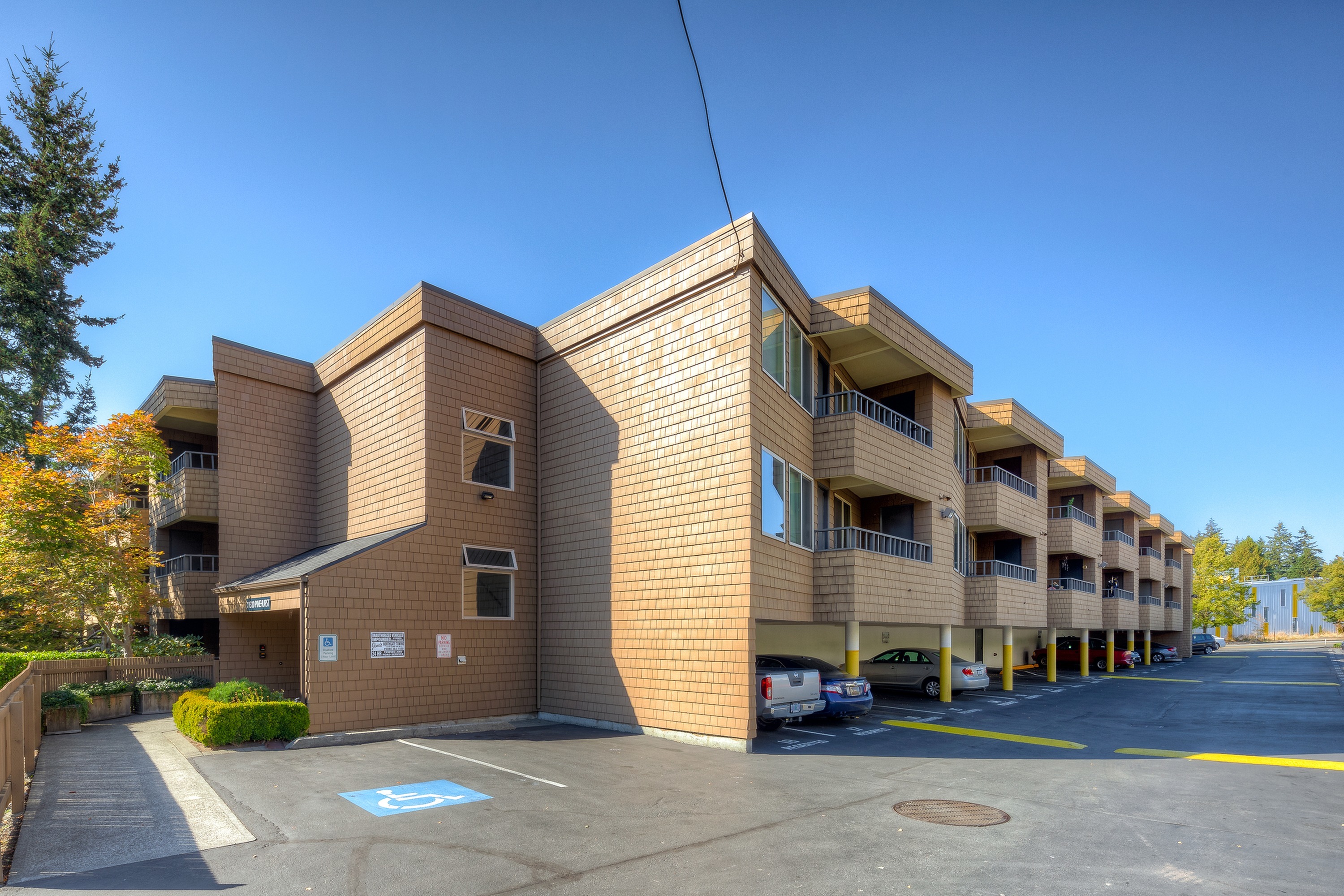 Exterior view of apartment and grounds