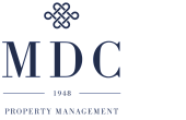 Elegant MDC Property Management logo featuring a sophisticated design with the year 1948.