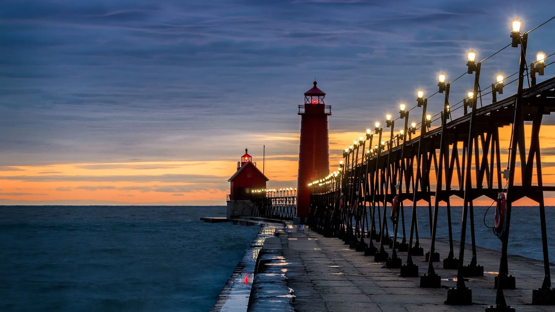 Grand Haven Pier at Sunset