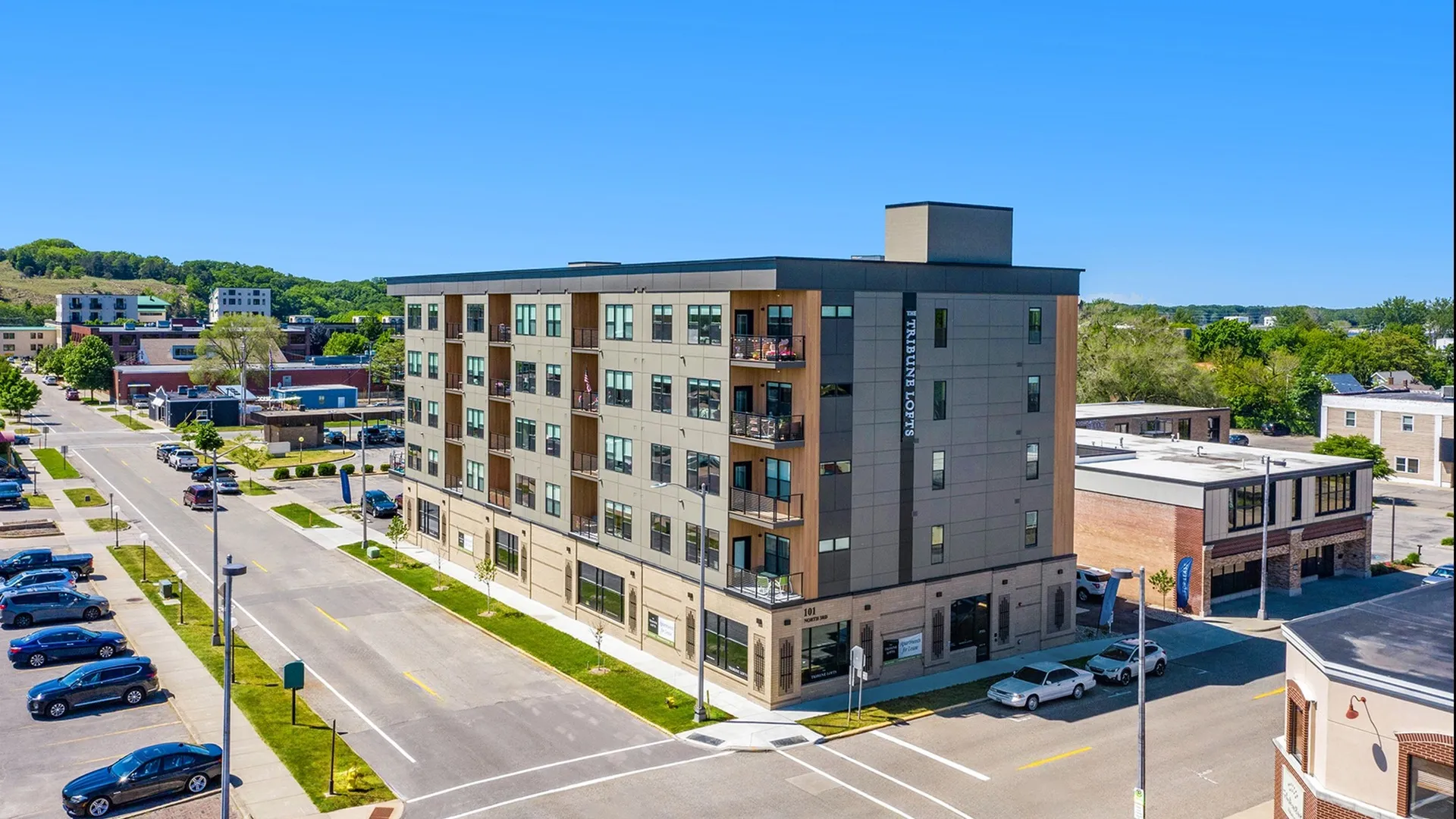The Tribune Lofts Aerial