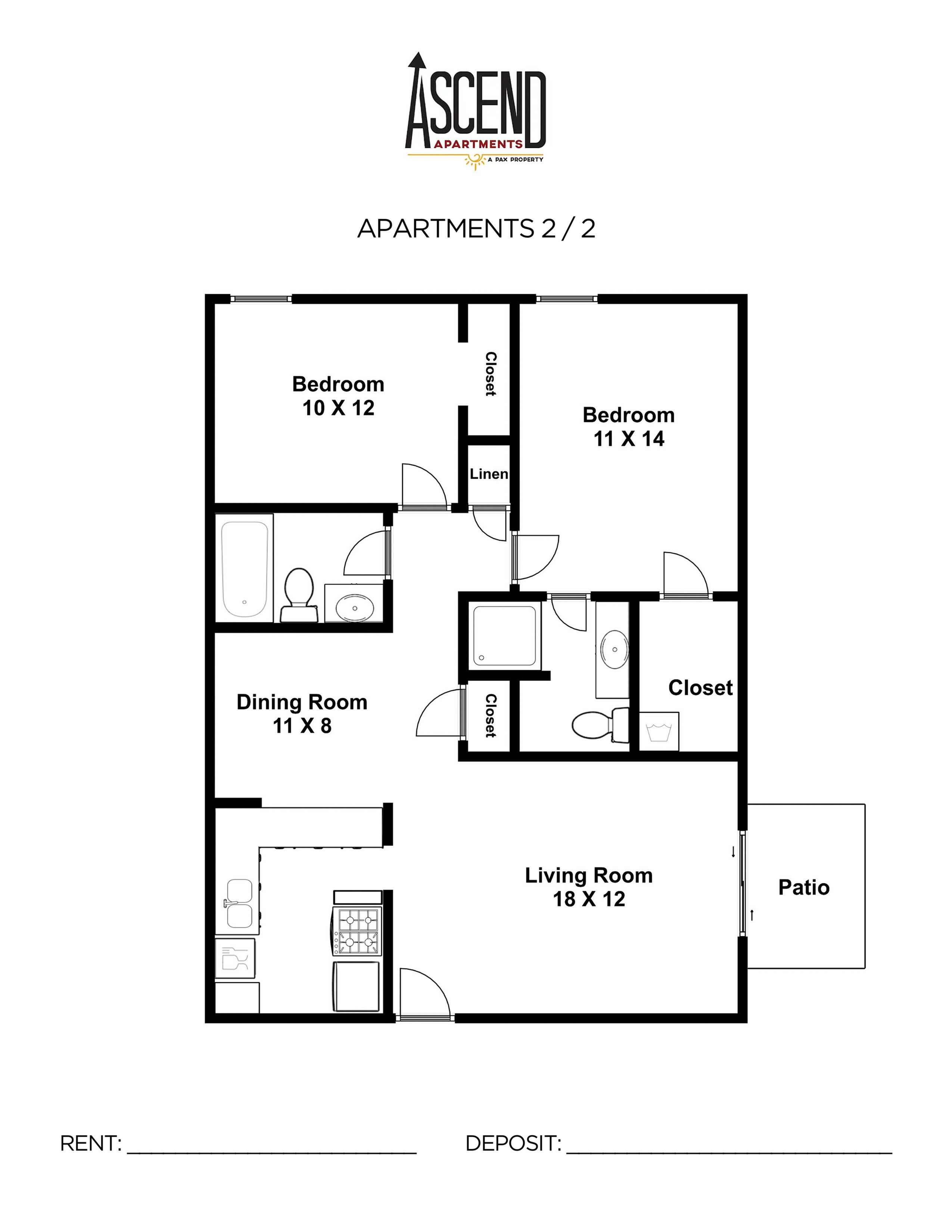 1 3 Bed Apartments Check Availability Ascend Apartments