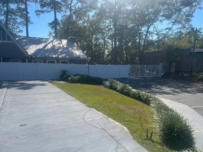 Gated community with privacy fence