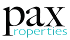 Elegant Pax Properties logo showcasing stylish typography with a modern touch.