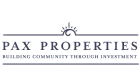 Elegant logo of Pax Properties showcasing community-focused investment ethos.