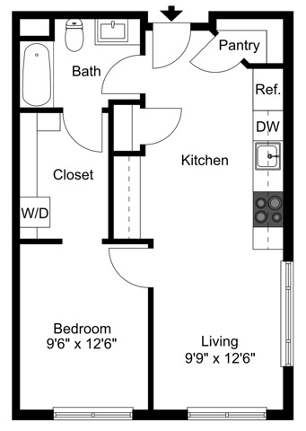 1 Bed 1B 2D