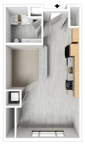 Studio 18 3D unfurnished