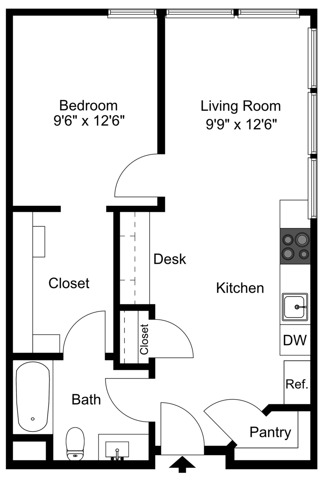 1 Bed 1A