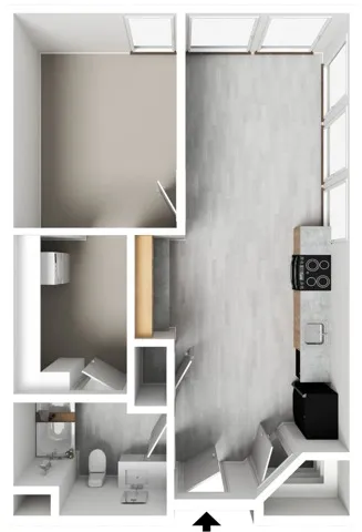 1 Bed 1A unfurnished