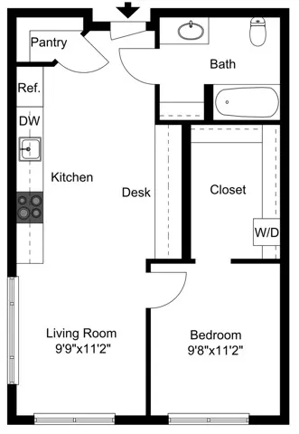1 Bed 2A