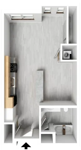 Studio 18A unfurnished