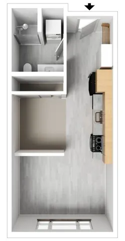 Studio 14 3D unfurnished