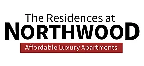 The Residences at Northwood logo showcasing affordable luxury apartments in stylish design.
