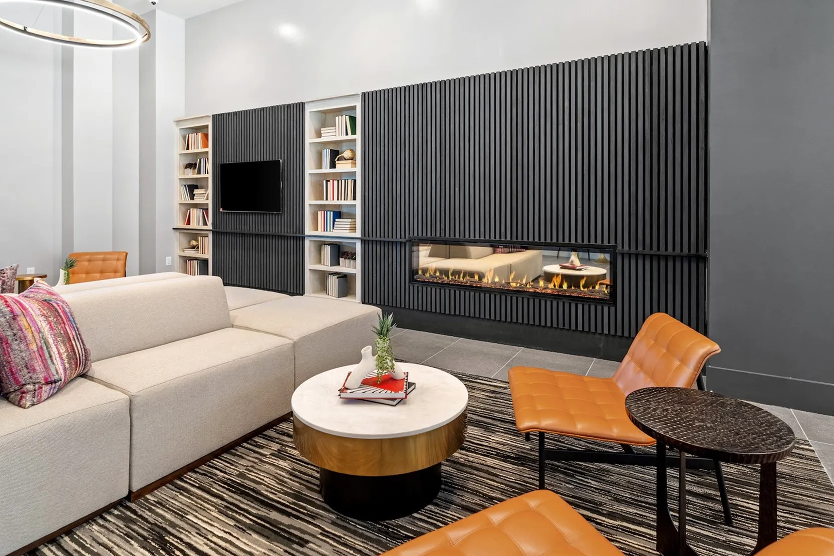 Community Lounge with fire space | Apartment Homes for rent in Plano, TX | The Emory