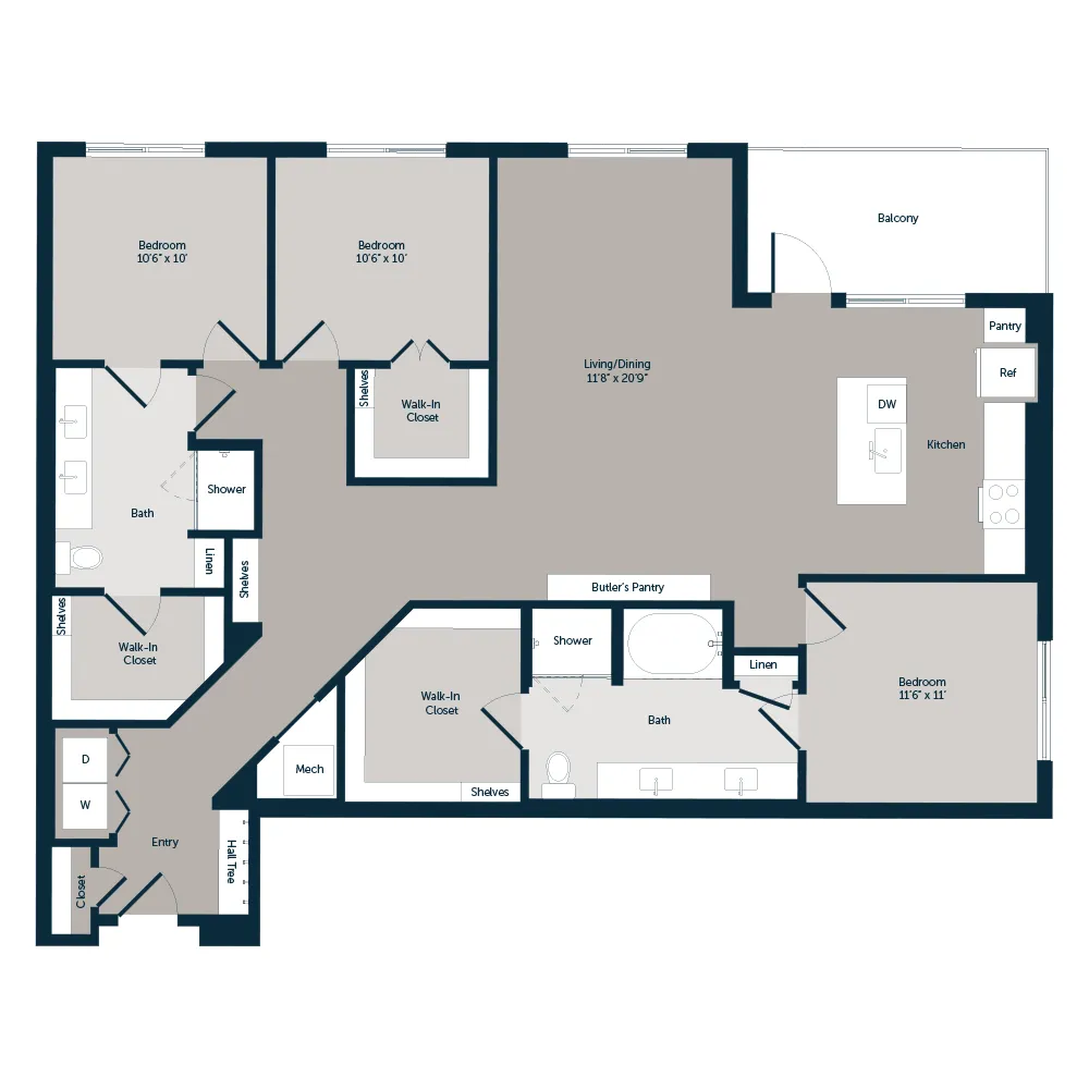 Oak Point 3x3 floor plan