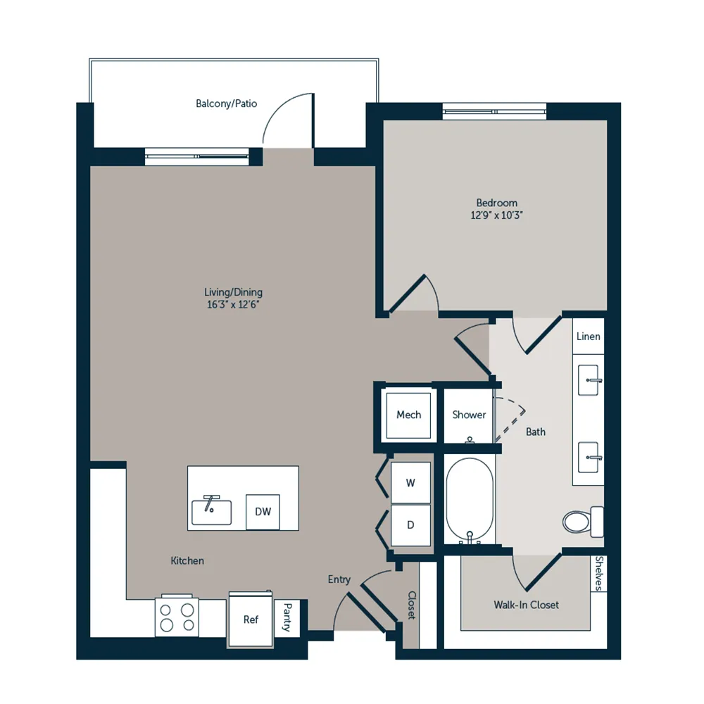 Chisholm 1x1 floor plan