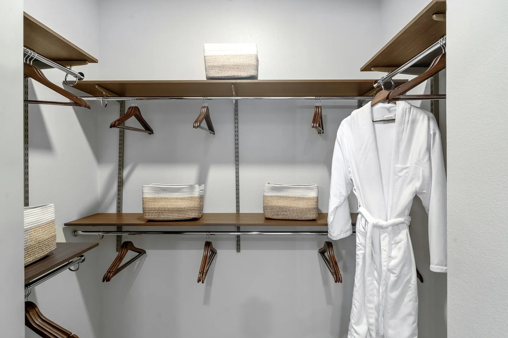 Woodruff B walk-in closet with adjustable shelves
