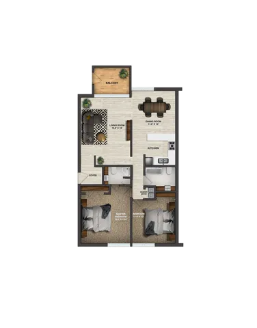 Floor plan Layout for 2 bedroom 2 bathroom at valley run apartments Wilmington Delaware
