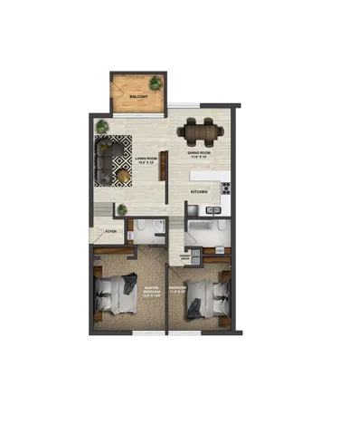 Floorplan Layout for 2 Bedroom 2 Bathroom Layout Valley Run Apartments Wilmington Delaware