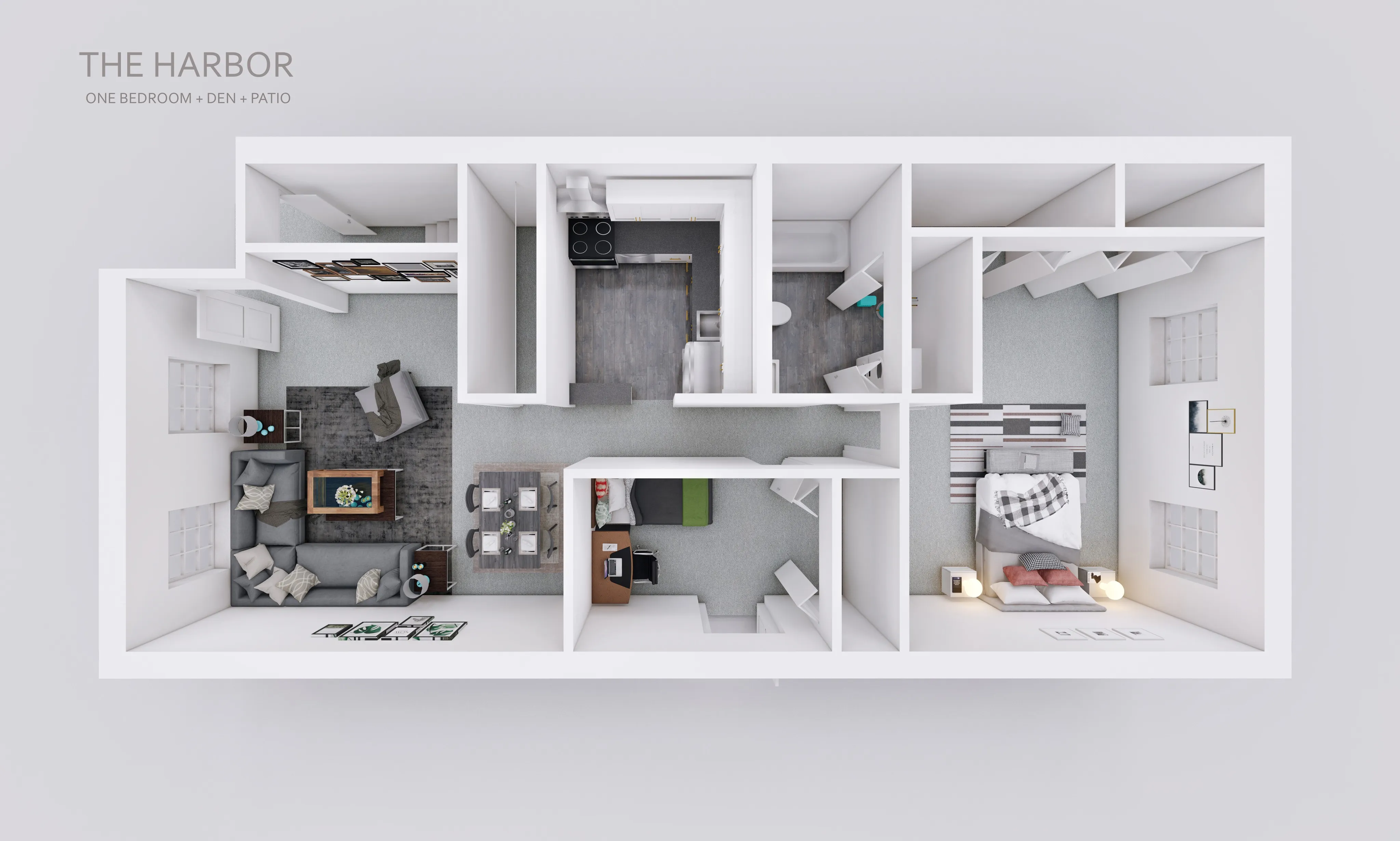The Harbor - One Bedroom + Den + Patio