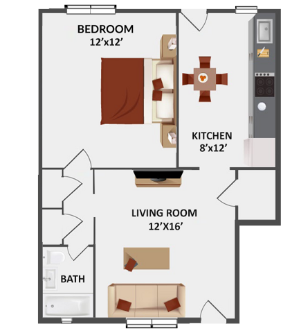 1 - 2 Bed Apartments - Check Availability | Foundry by the Park