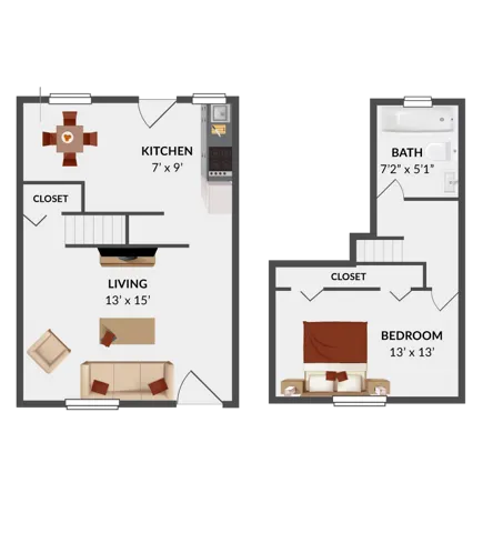 Bethlehem 1 Bedroom Townhome