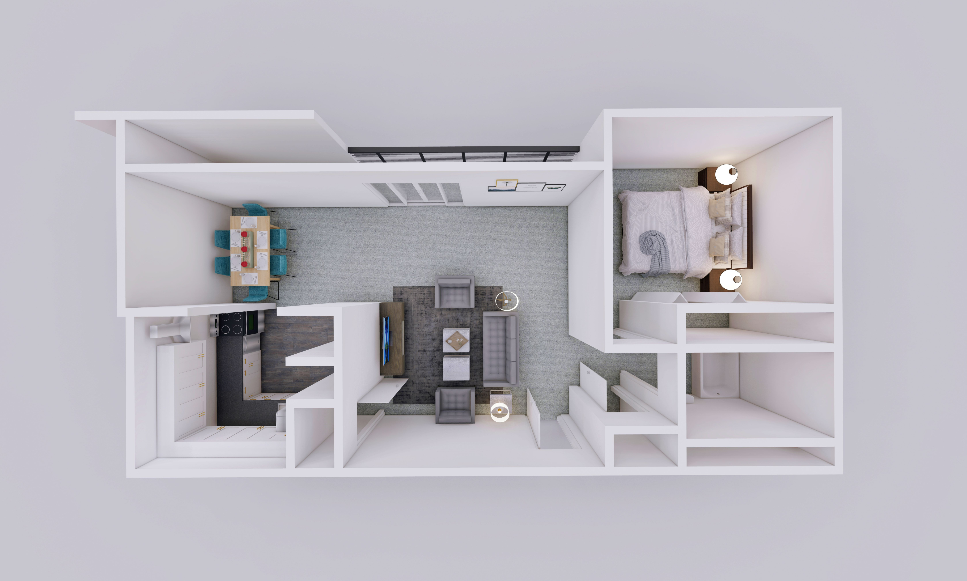 One Bedroom Floor plan at Flora Park Apartments in Baltimore Maryland