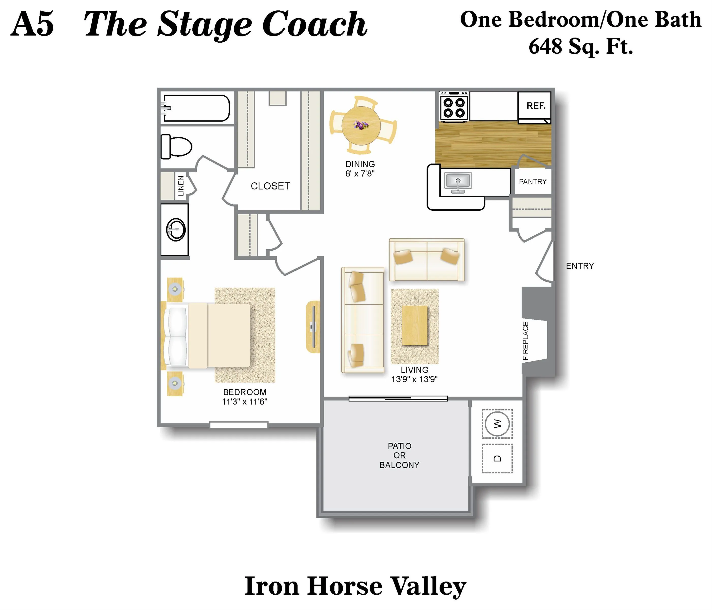 Floor Plan 5 | Northside San Antonio Apartments | Iron Horse Valley Apartments