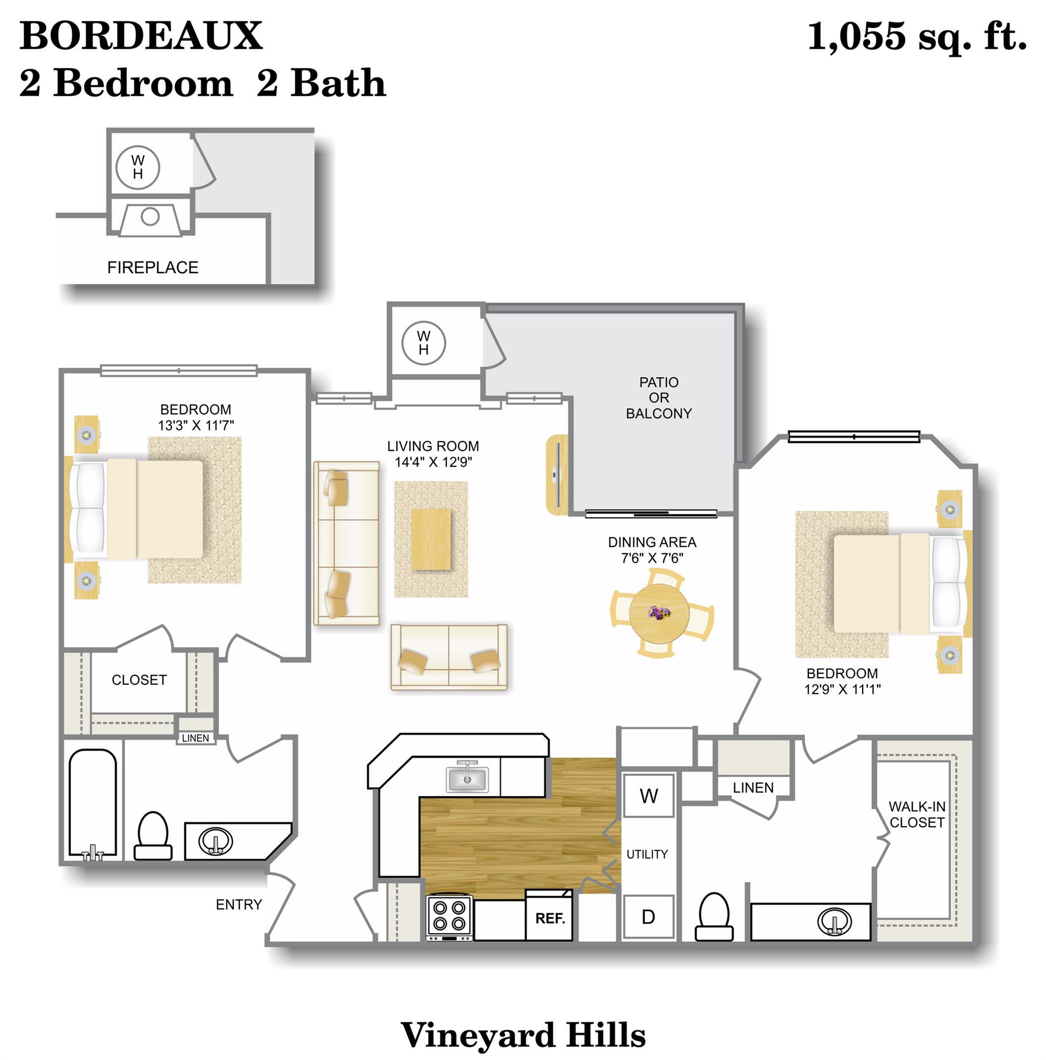 Diverse Floor Plans | South Austin TX Apartments | Vineyard Hills Apartments