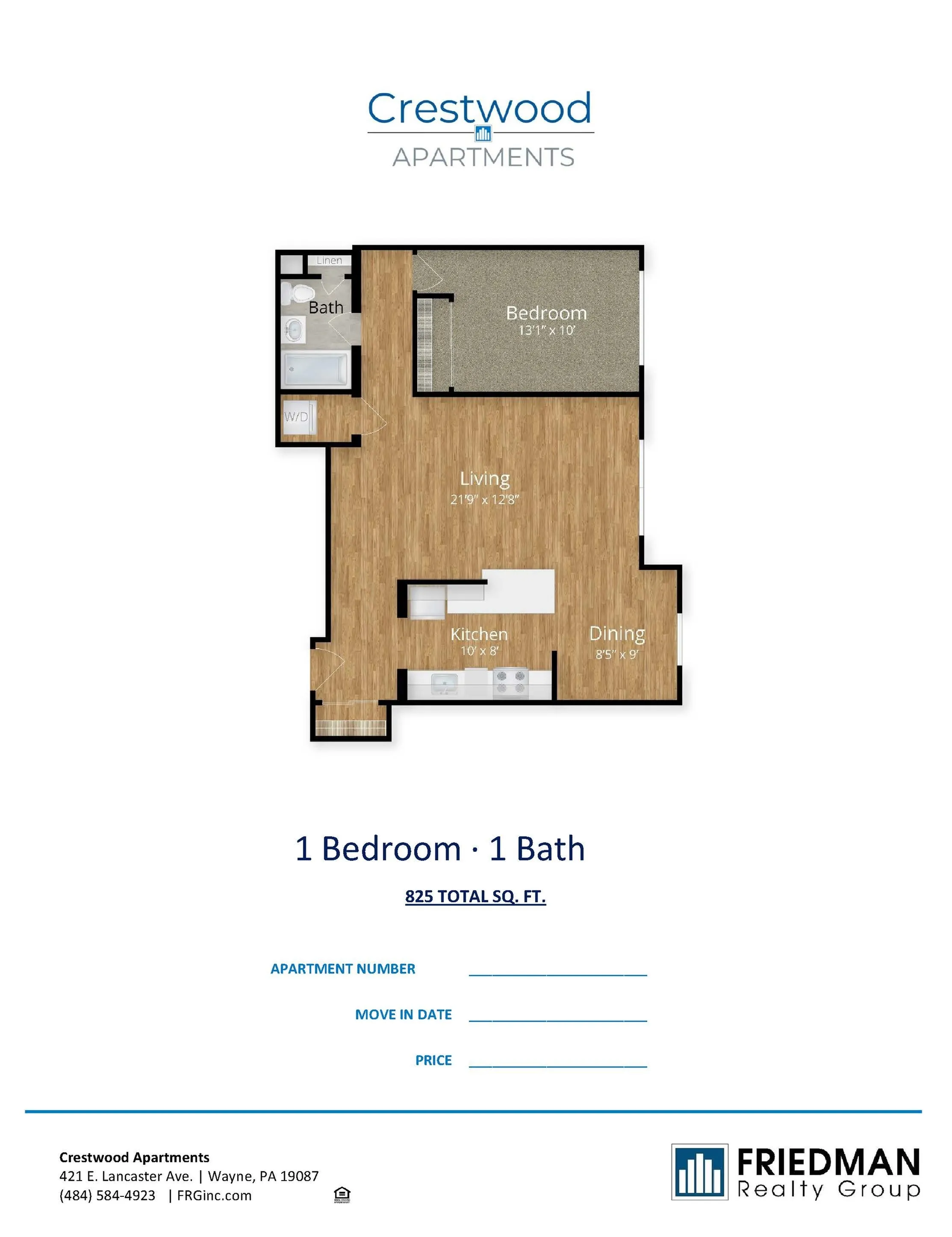 One bedroom One Bathroom