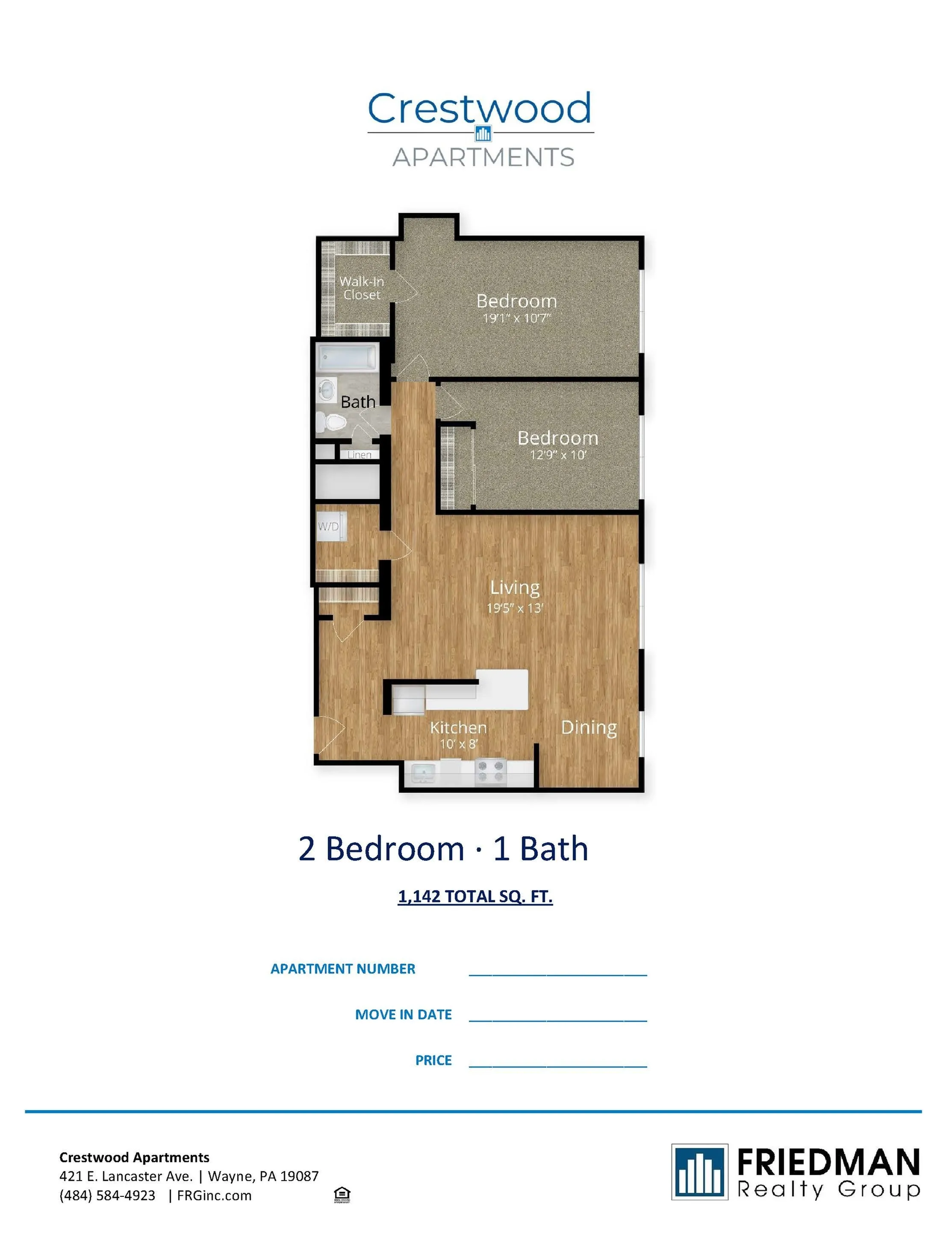 Two Bedroom One Bathroom
