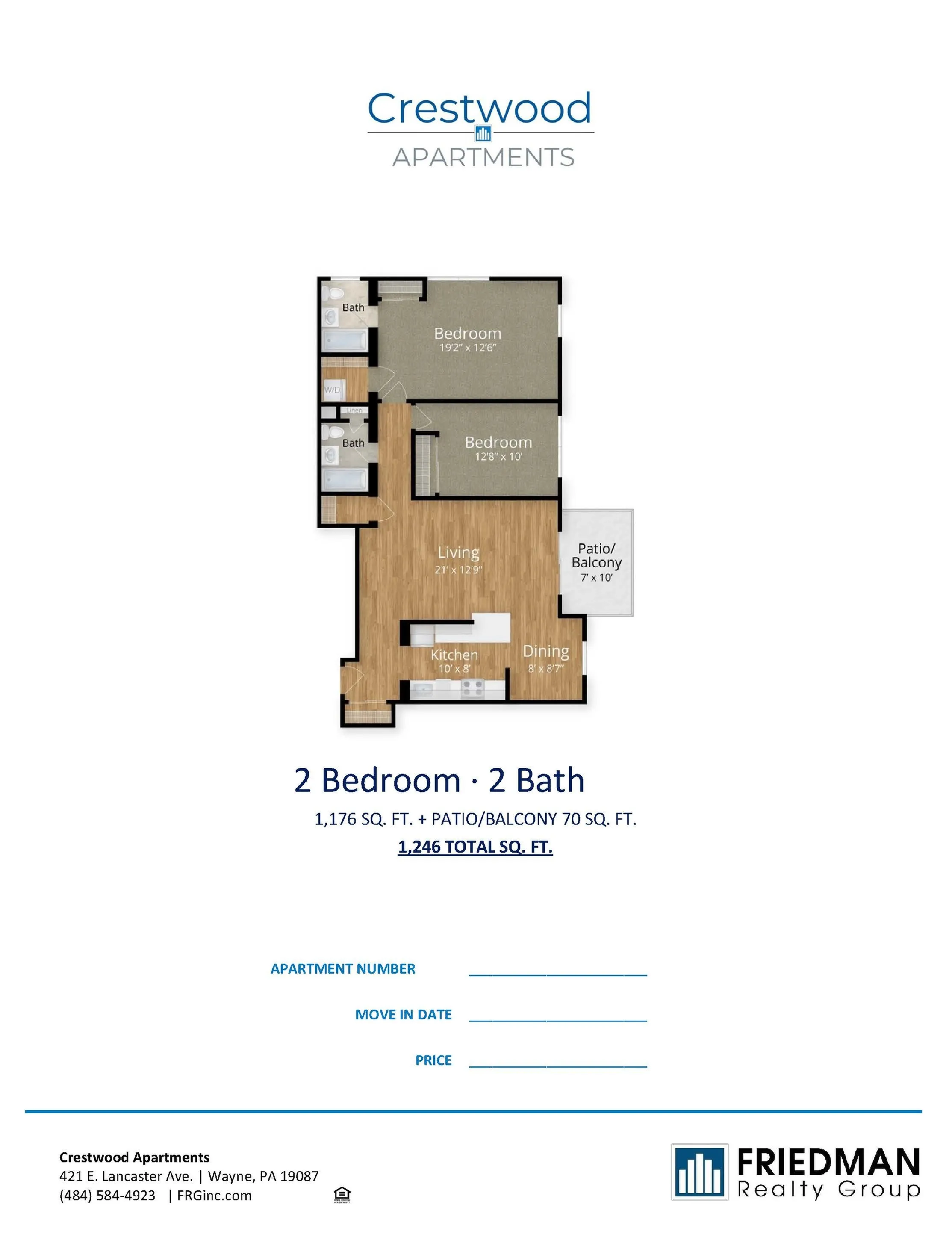 Two Bedroom Two Bathroom