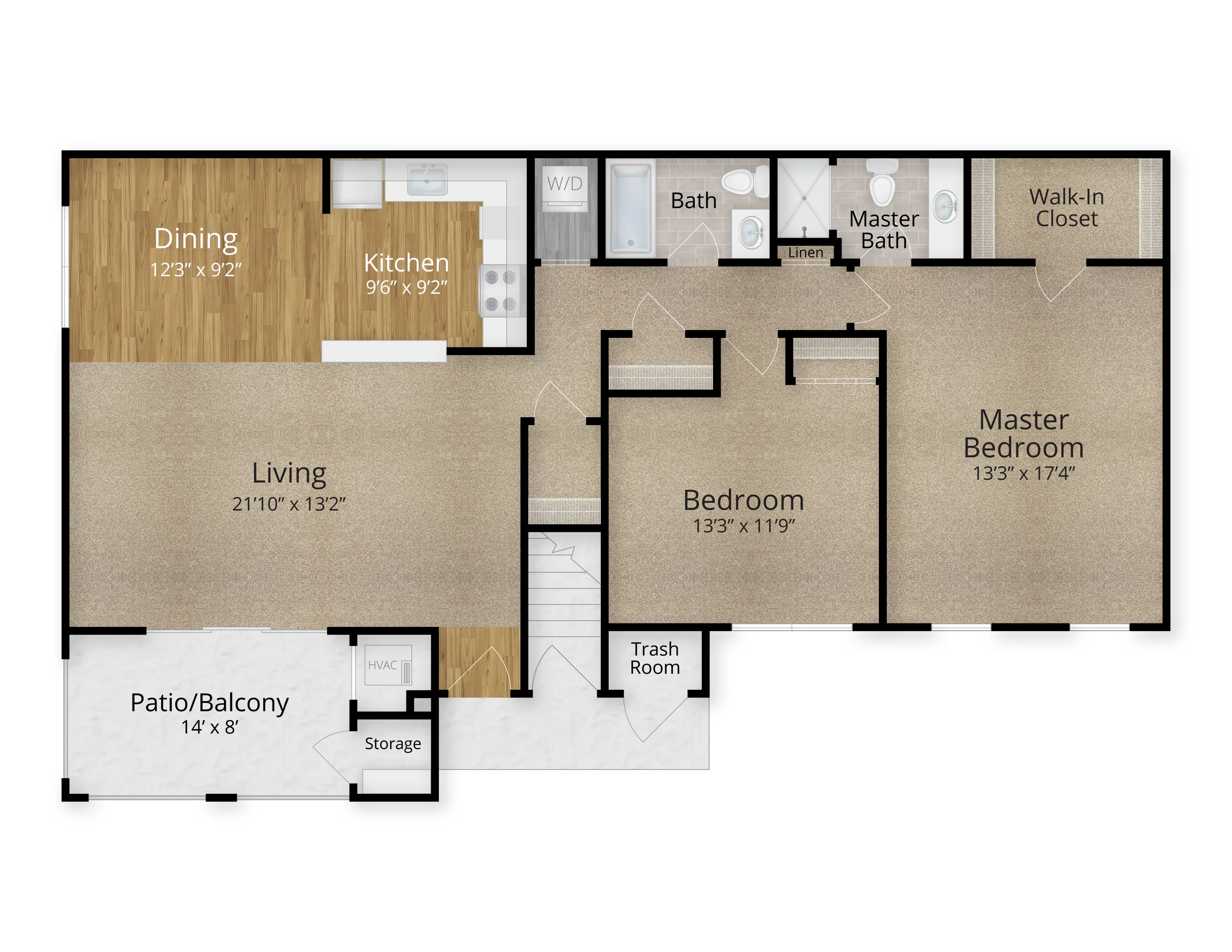 2 Bed x 2 Bath - Riviera II | 2 Bed Apartment | Willowyck