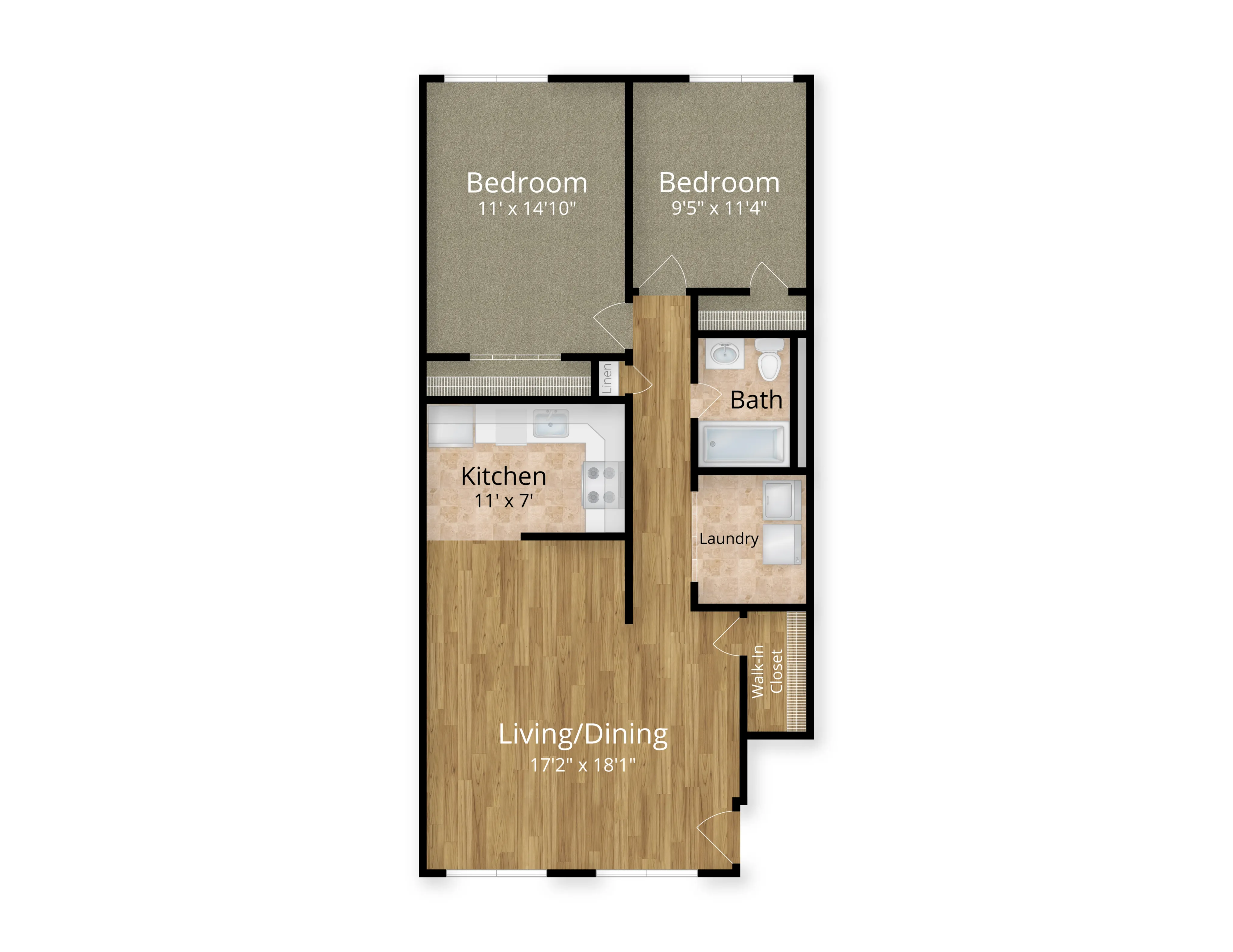 2 Bedroom - 1st Floor