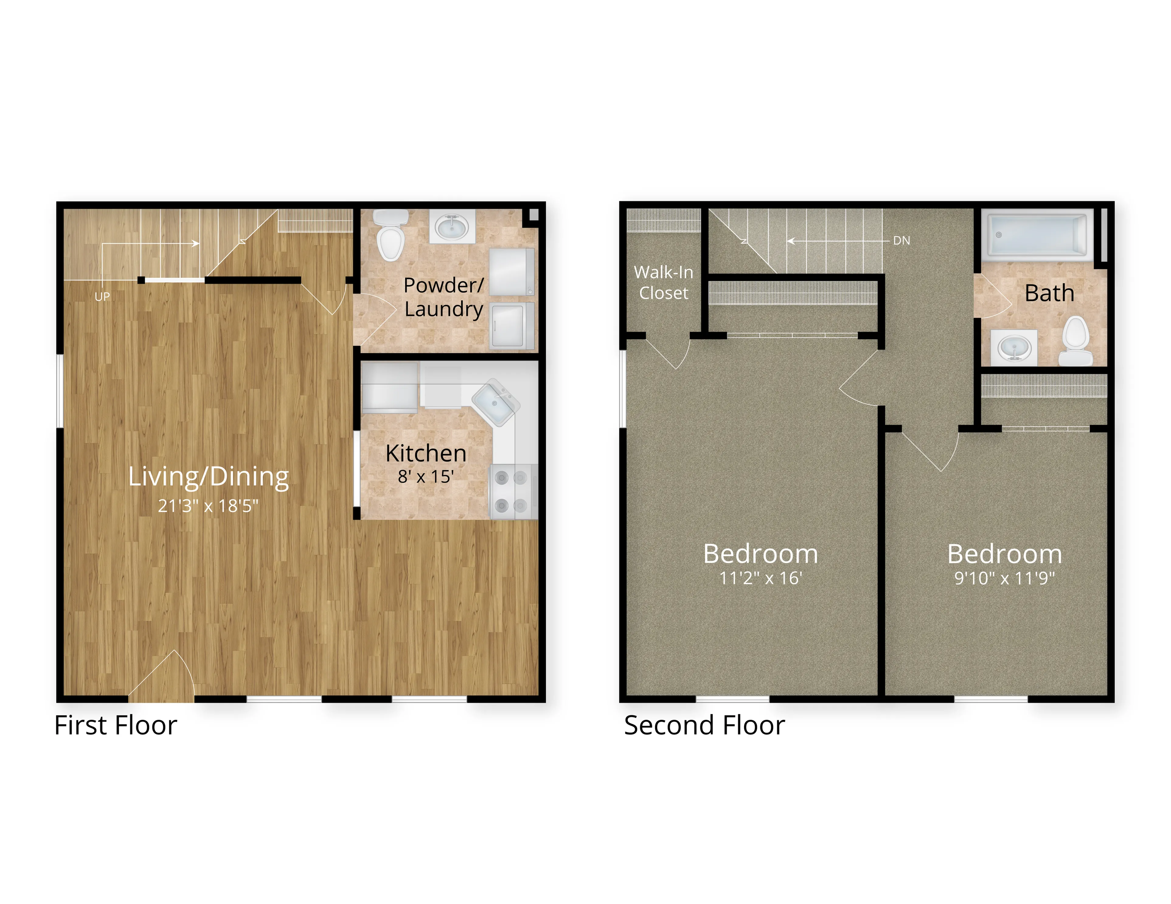 2 Bedroom Townhouse