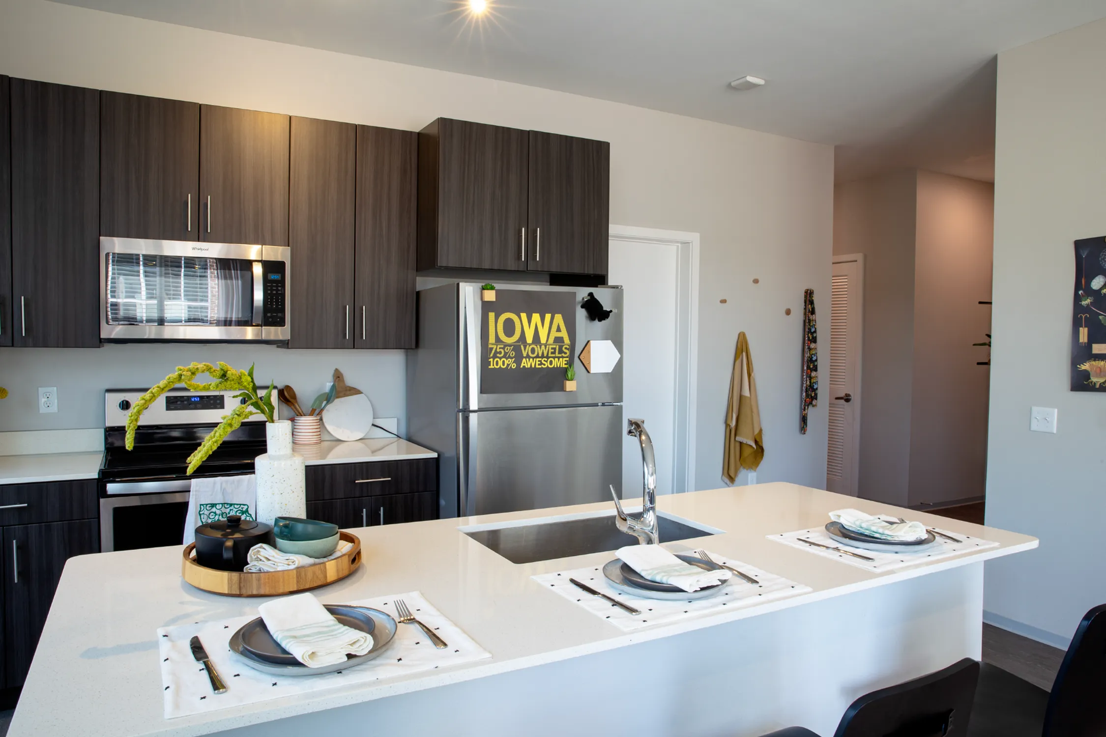 Inviting Kitchen | The Banks Student Living | Coralville, Iowa