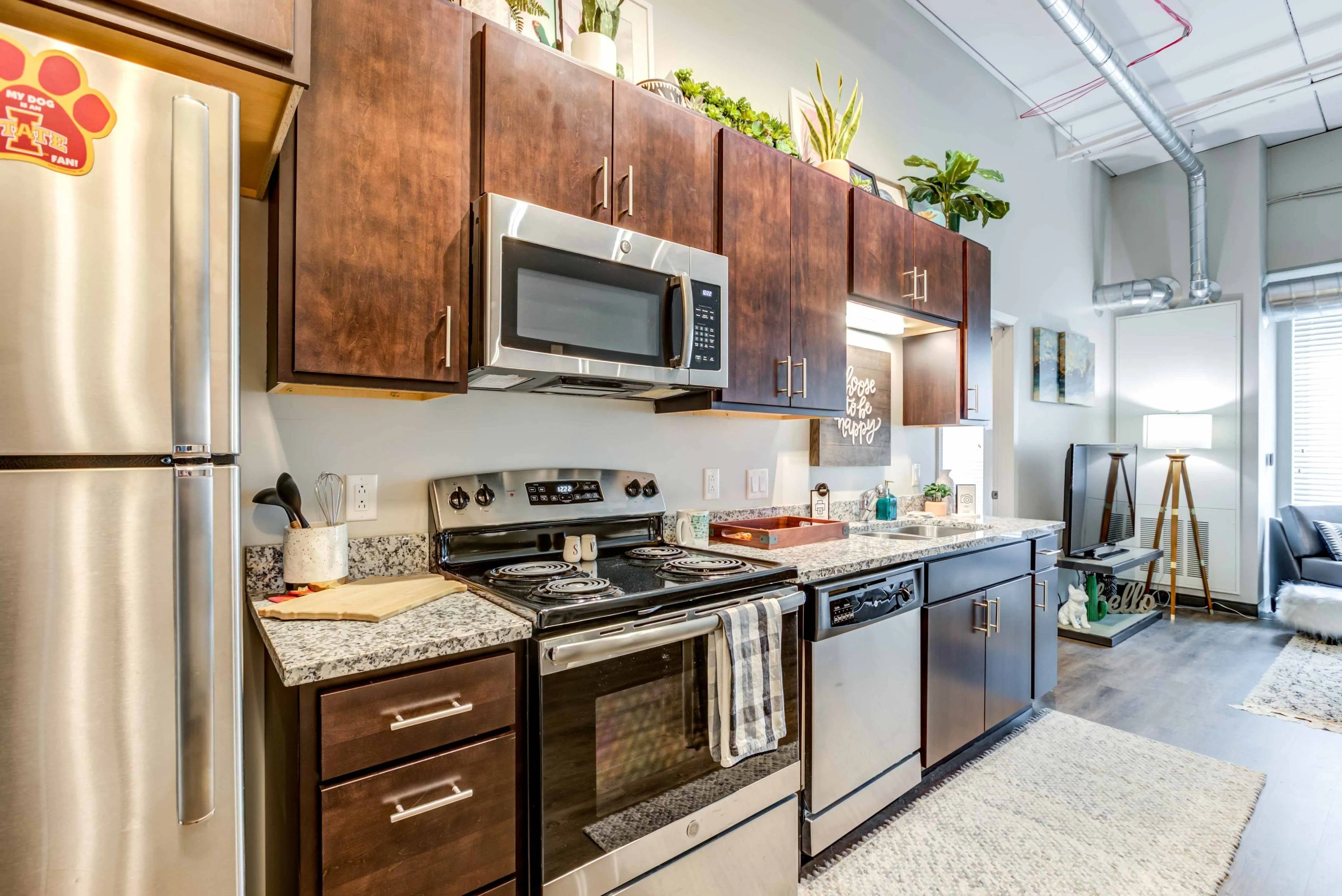 Modern Kitchen | 2700 Lincoln | Ames IA Student Apartments (Model Unit)