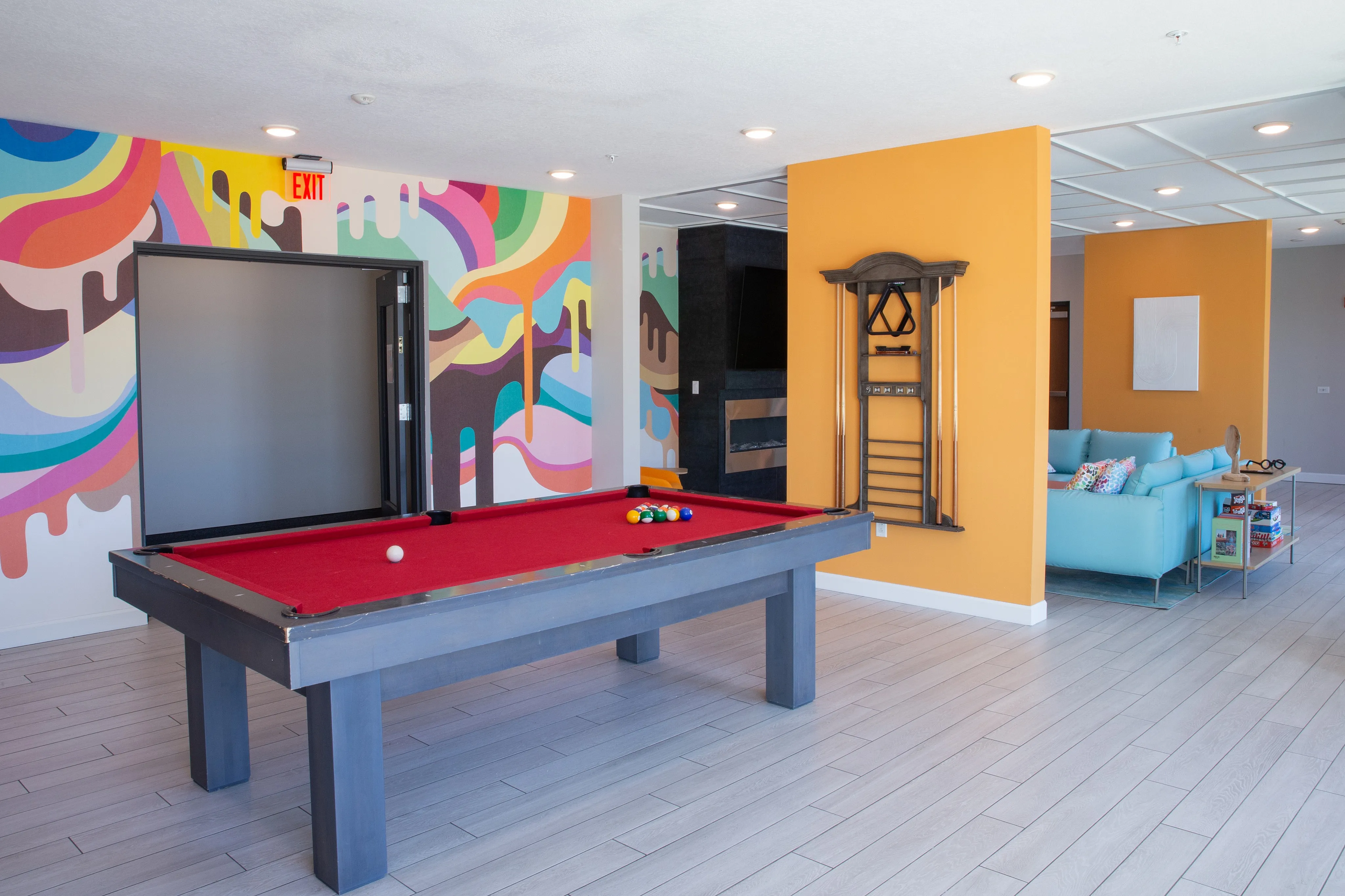 Pool Table in Game Lounge | 2700 Lincoln | Ames IA Student Apartments