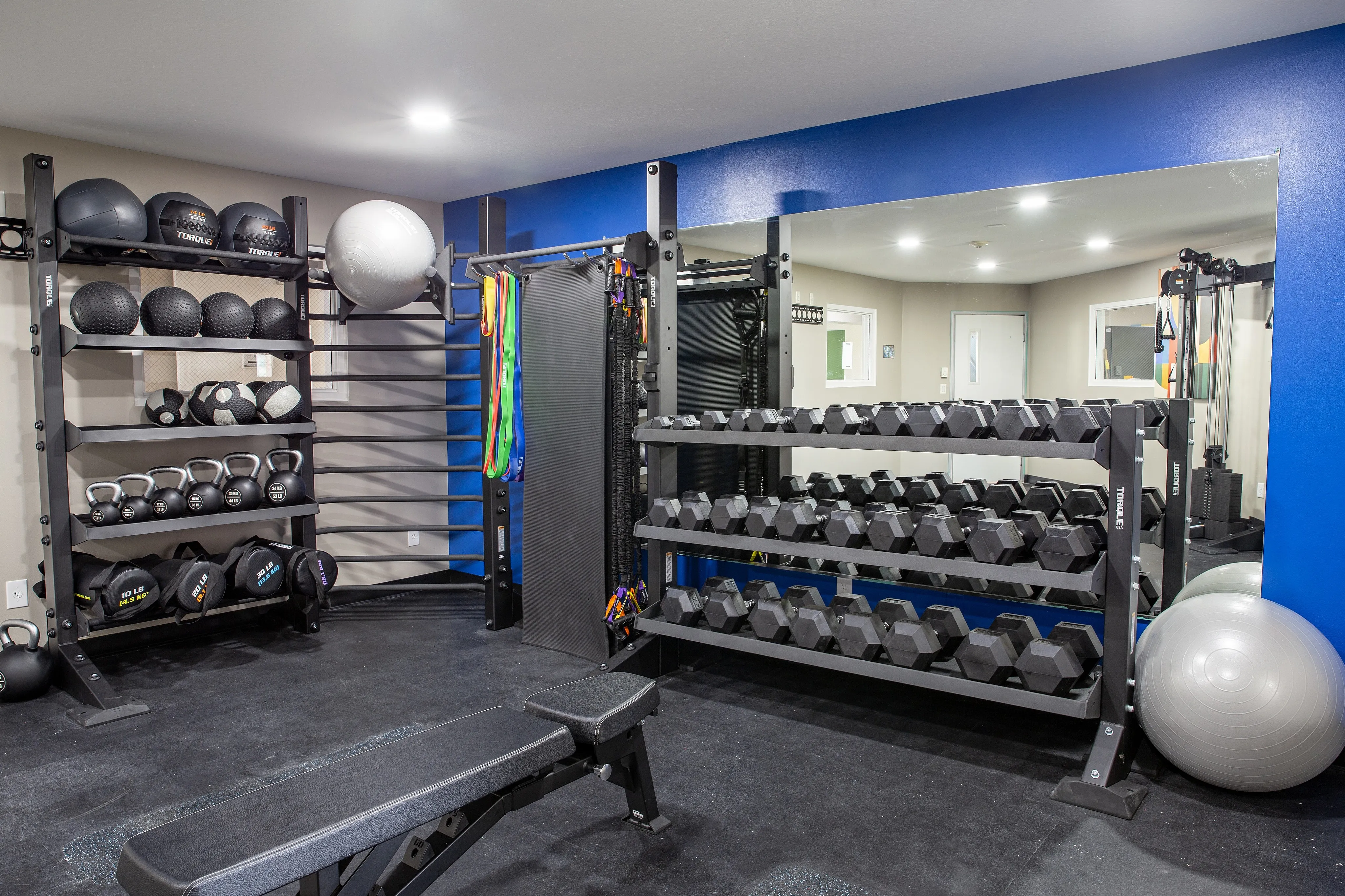 Free Weights and Fitness Center at Campus View Apartments