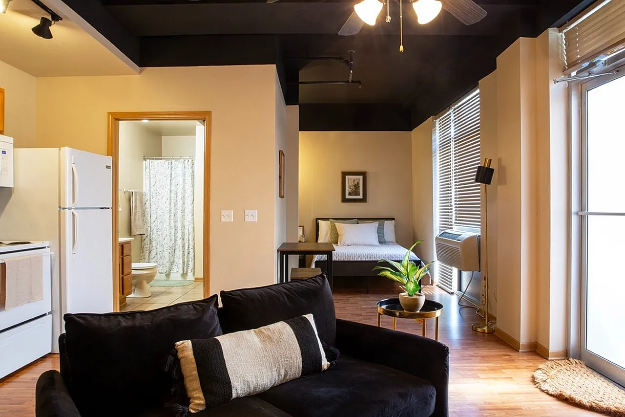 Studio bedroom space | West Towne Apartments