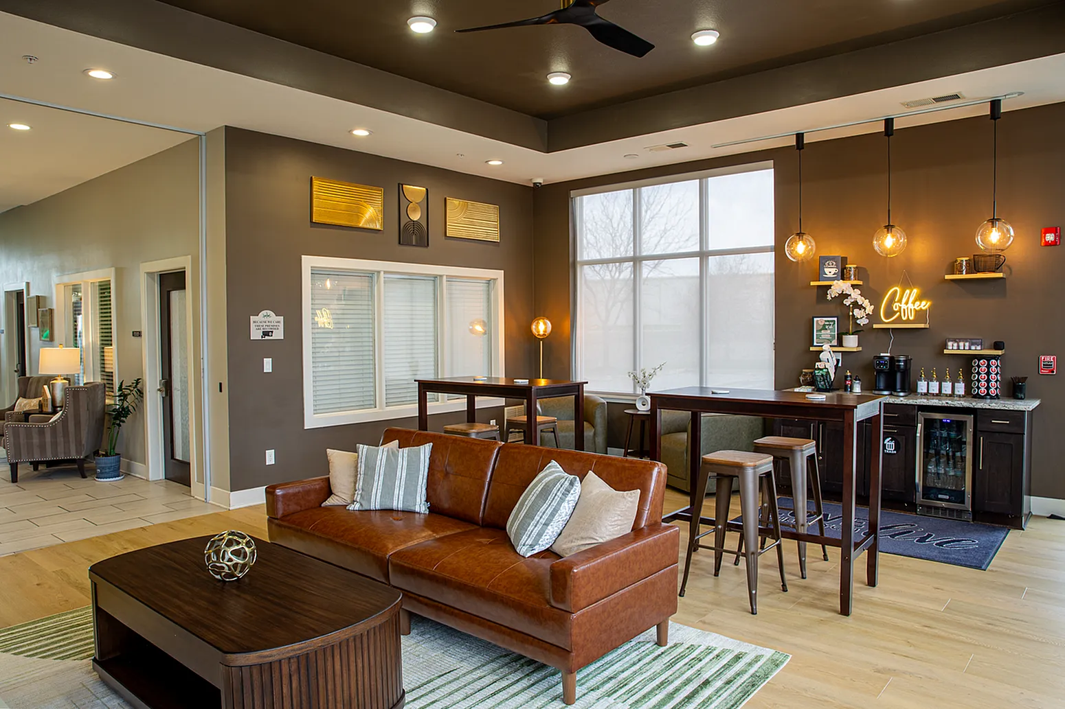 Lounge Area and Coffee Bar
