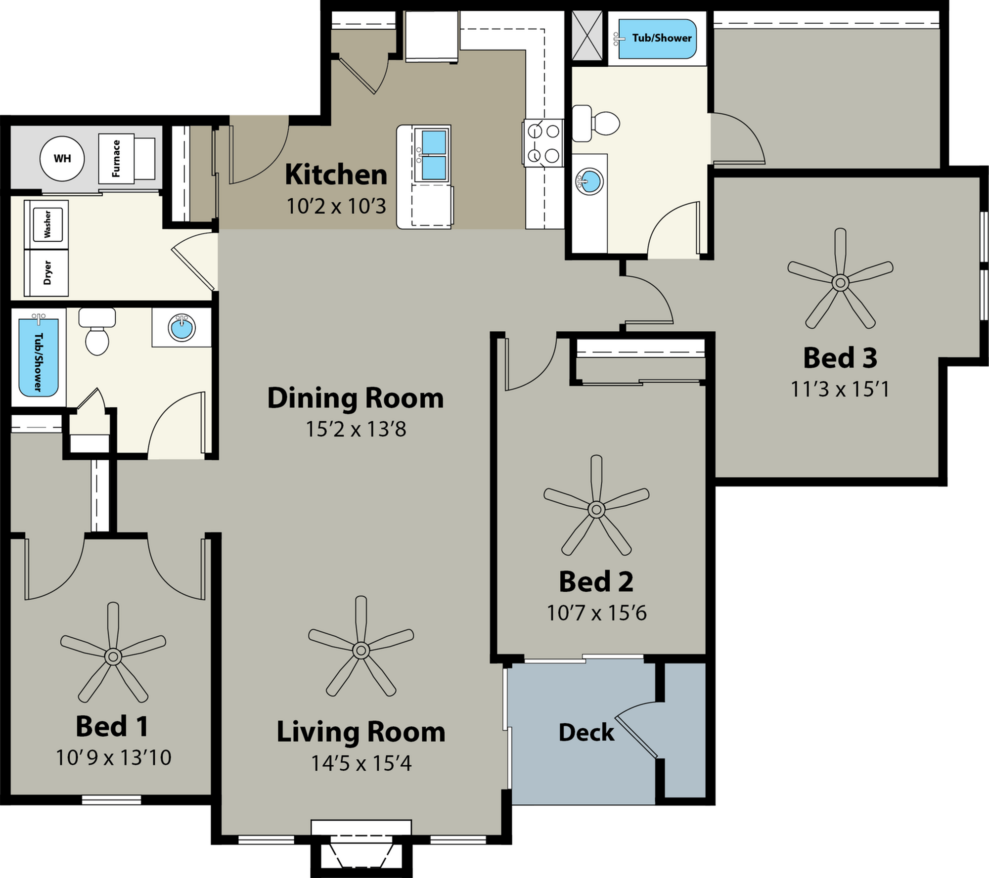 3 Bdrm 120 Bldg (E) 3 Bed Apartment Woodland Reserve Apartments