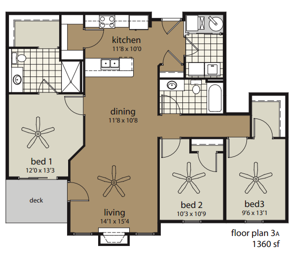 3 Bedroom Floor Plan | Providence Pointe | Johnston, Iowa