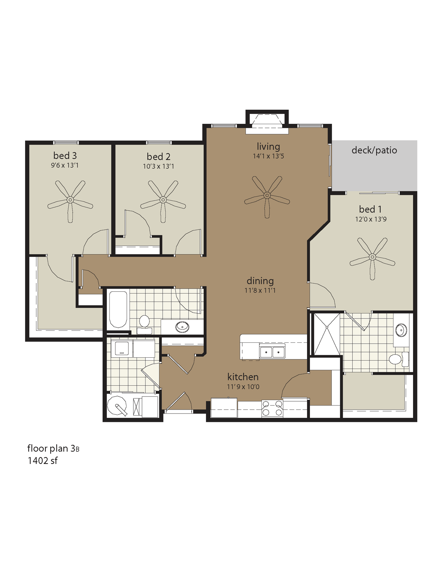 3 Bedroom Floor Plan | Providence Pointe | Johnston, Iowa