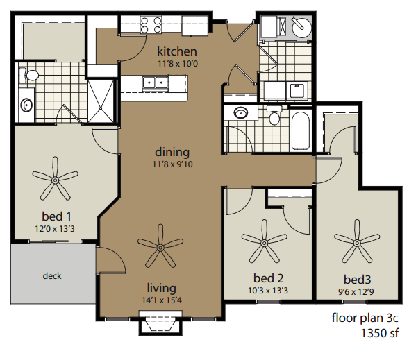 3 Bedroom Floor Plan | Providence Pointe | Johnston, Iowa
